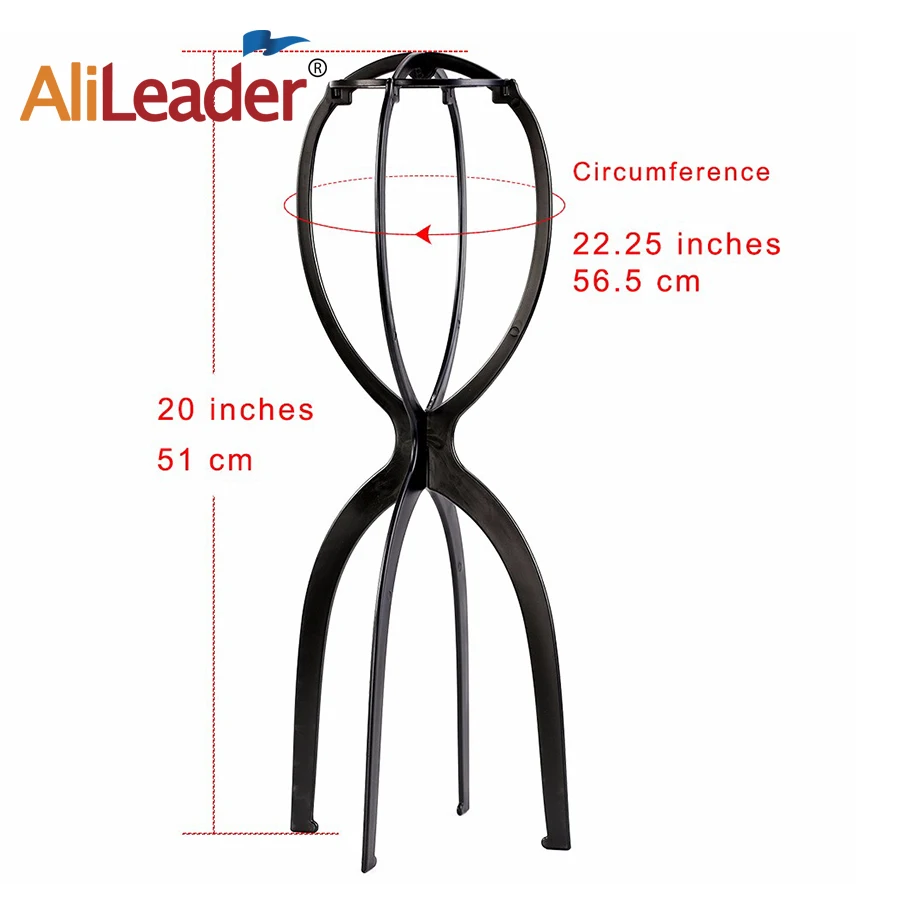 Alileader Günstige 1-3Pcs Ajustable Perücke Steht Kunststoff Hut Display Perücke Kopf Halter Mannequin Kopf/Stehen Tragbare folding Perücke Stand – Bild 4