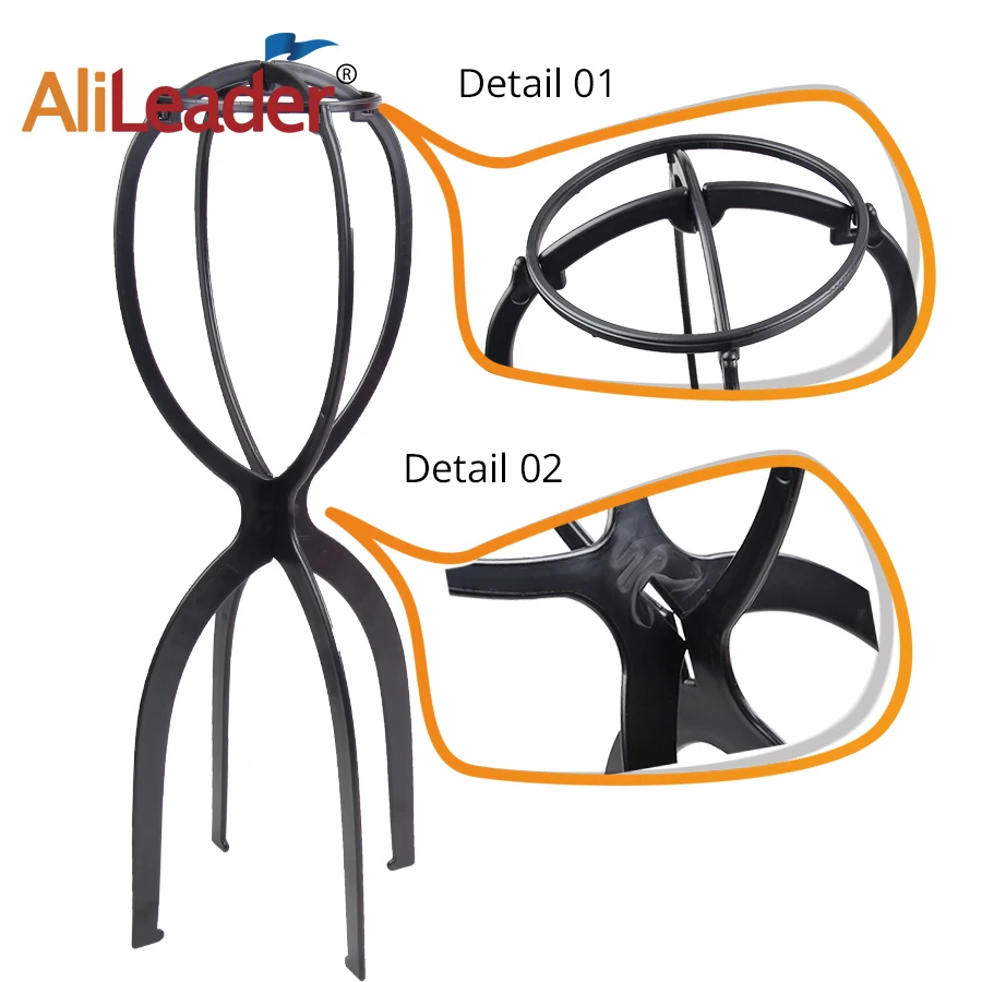 Alileader Günstige 1-3Pcs Ajustable Perücke Steht Kunststoff Hut Display Perücke Kopf Halter Mannequin Kopf/Stehen Tragbare folding Perücke Stand – Bild 5
