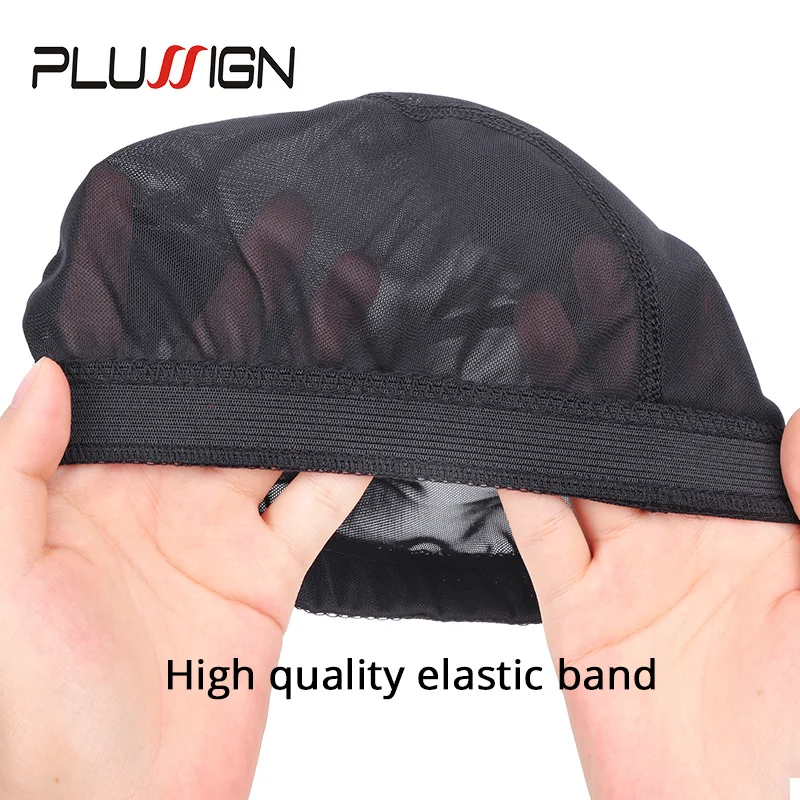 Plussign 6 Pcs/Lot Breathable Mesh Dome Caps For Wigs Making Glueless Spandex Wig Cap Hair Weaveing Net With Elastic Wig Bands Plussign 6 Pcs/Lot Breathable Mesh Dome Caps For Wigs Making Glueless Spandex Wig Cap Hair Weaveing Net With Elastic Wig Bands - Image 4