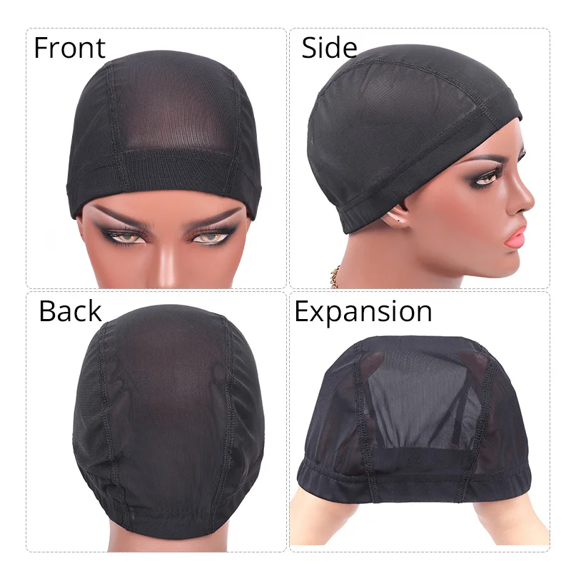 Plussign 6 Pcs/Lot Breathable Mesh Dome Caps For Wigs Making Glueless Spandex Wig Cap Hair Weaveing Net With Elastic Wig Bands Plussign 6 Pcs/Lot Breathable Mesh Dome Caps For Wigs Making Glueless Spandex Wig Cap Hair Weaveing Net With Elastic Wig Bands - Image 5