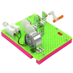1Pcs Lustige Wissenschaft Physikalischen Experiment Kleine Erfindung Bildung Spielzeug DIY Hand Kurbel Generator Modell Kinder Lernen Spielzeug