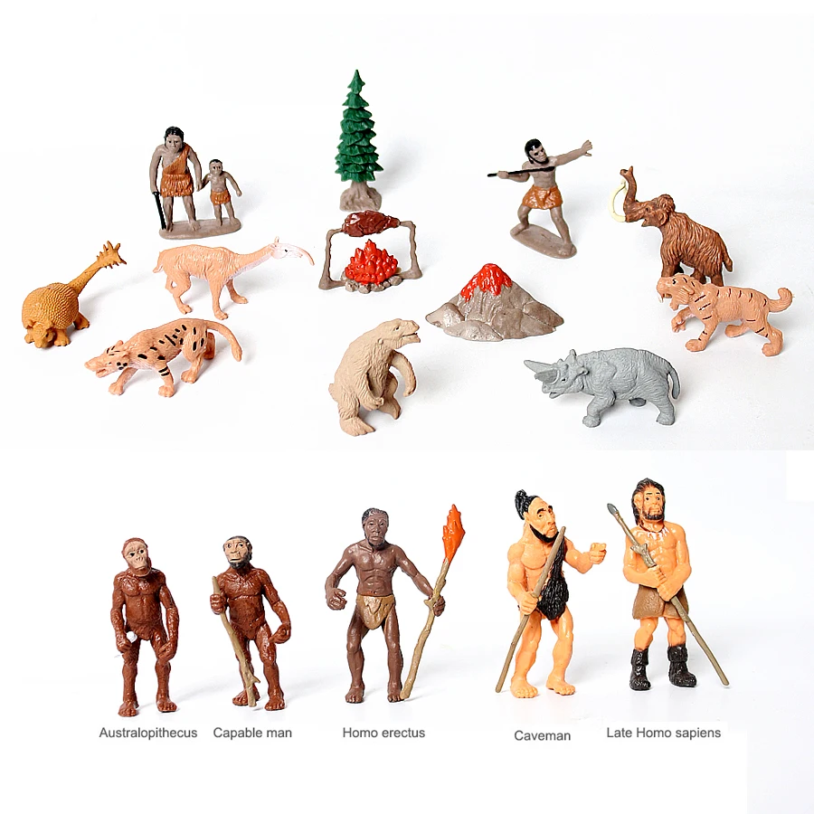 Simulation Human Evolution Of Man,Primitive Human Prehistoric Life And Animal Models Historical Educational Figurine Toys Simulation Human Evolution Of Man,Primitive Human Prehistoric Life And Animal Models Historical Educational Figurine Toys