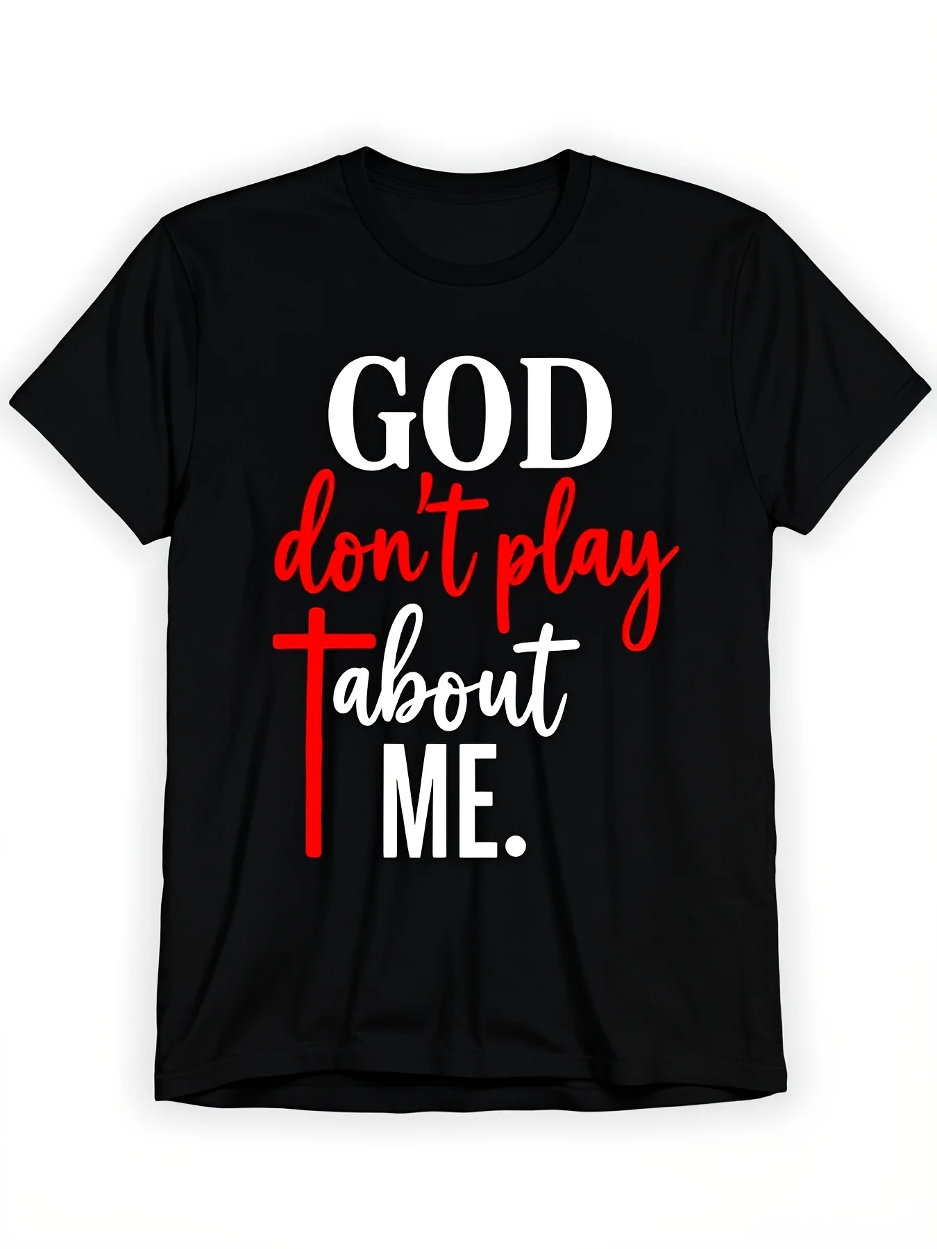 God Don'T Play About Me Inspirierendes Glaubens-T-Shirt, Unisex, Weich, Atmungsaktiv, Schwarz, Rundhalsausschnitt, Freizeitkleidung, Humor, Bequemes Material, Kurzärmeliges Oberteil, Ganzjährig, Vintage-Stil, 6Pure, Atmungsaktiv, Schweißableitend Und Weich, Geeignet Für Den Täglichen Weg Zur Ar God Don'T Play About Me Inspirierendes Glaubens-T-Shirt, Unisex, Weich, Atmungsaktiv, Schwarz, Rundhalsausschnitt, Freizeitkleidung, Humor, Bequemes Material, Kurzärmeliges Oberteil, Ganzjährig, Vintage-Stil, 6Pure, Atmungsaktiv, Schweißableitend Und Weich, Geeignet Für Den Täglichen Weg Zur Ar