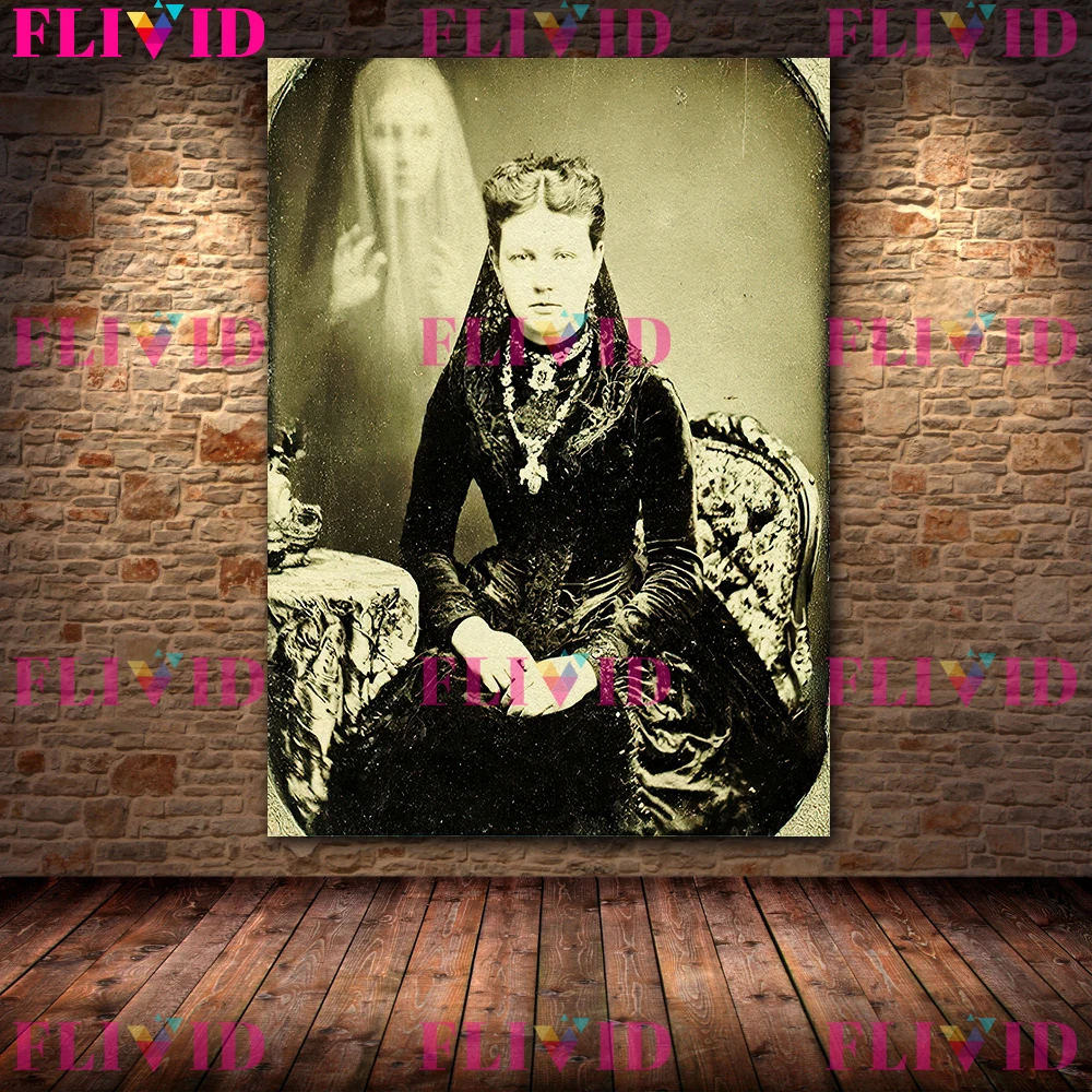Viktorianische Geistfotografie, Antike Wandkunst, Leinwandgemälde, 19. Spiritualismus, Wo Ghostly Kunstposter, Druck, Heimdekoration Viktorianische Geistfotografie, Antike Wandkunst, Leinwandgemälde, 19. Spiritualismus, Wo Ghostly Kunstposter, Druck, Heimdekoration - Image 5
