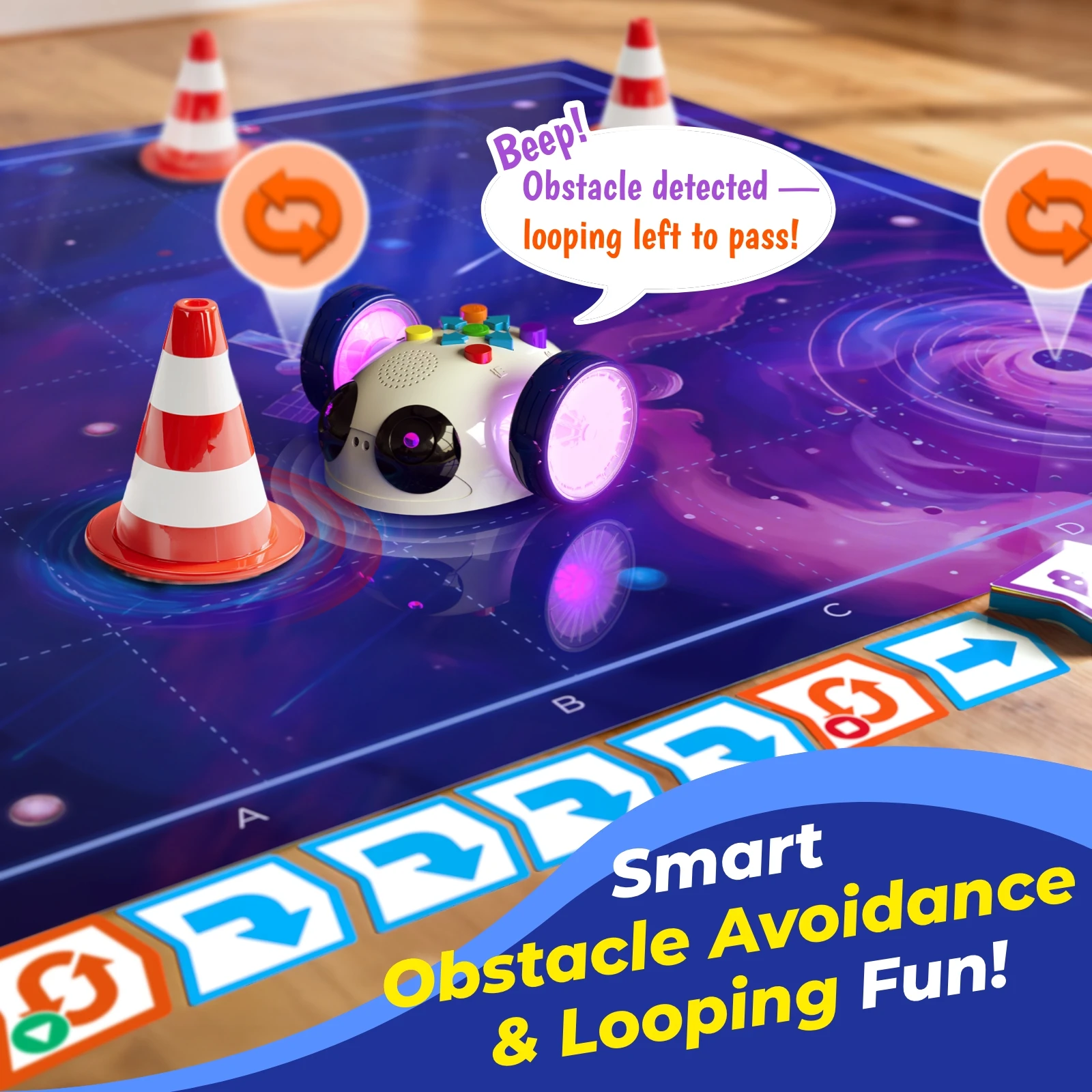 Apitor Mini-Roboter-Räder Mit Dual-Codierung, App-Fernbedienung, Lernspielzeug Für Kinder Ab 5 Jahren, Mint-Lerngeschenk Für Kinder Und Kleinkinder Apitor Mini-Roboter-Räder Mit Dual-Codierung, App-Fernbedienung, Lernspielzeug Für Kinder Ab 5 Jahren, Mint-Lerngeschenk Für Kinder Und Kleinkinder - Image 4