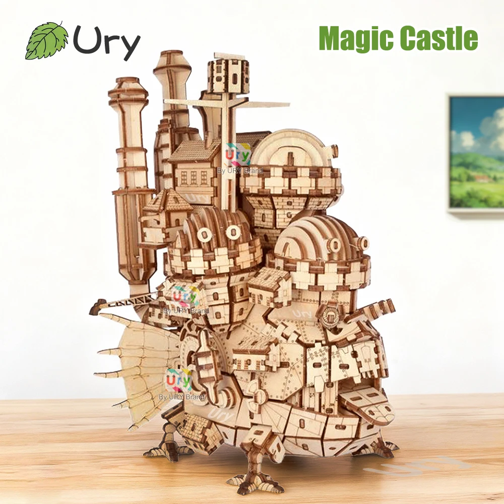 Ury 3D-Holzpuzzle, Kreatives Magisches Stahlschloss, Thema, Film, Filmserie, Diy-Spielzeug, Heimdekoration, Modellbausatz, Geschenke Für Erwachsene Ury 3D-Holzpuzzle, Kreatives Magisches Stahlschloss, Thema, Film, Filmserie, Diy-Spielzeug, Heimdekoration, Modellbausatz, Geschenke Für Erwachsene