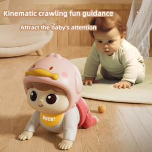 Musik-Krabbel-Puppe für Babys, 0-1 Jahr Alt, Krabbel-Lernhilfe und Kopfhebe-Trainings-Beruhigungsspielzeug, Geschenk zum Kindertag