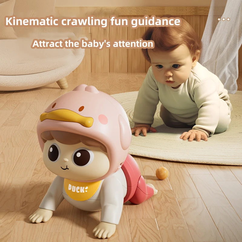 Musik-Krabbel-Puppe Für Babys, 0-1 Jahr Alt, Krabbel-Lernhilfe Und Kopfhebe-Trainings-Beruhigungsspielzeug, Geschenk Zum Kindertag Musik-Krabbel-Puppe Für Babys, 0-1 Jahr Alt, Krabbel-Lernhilfe Und Kopfhebe-Trainings-Beruhigungsspielzeug, Geschenk Zum Kindertag