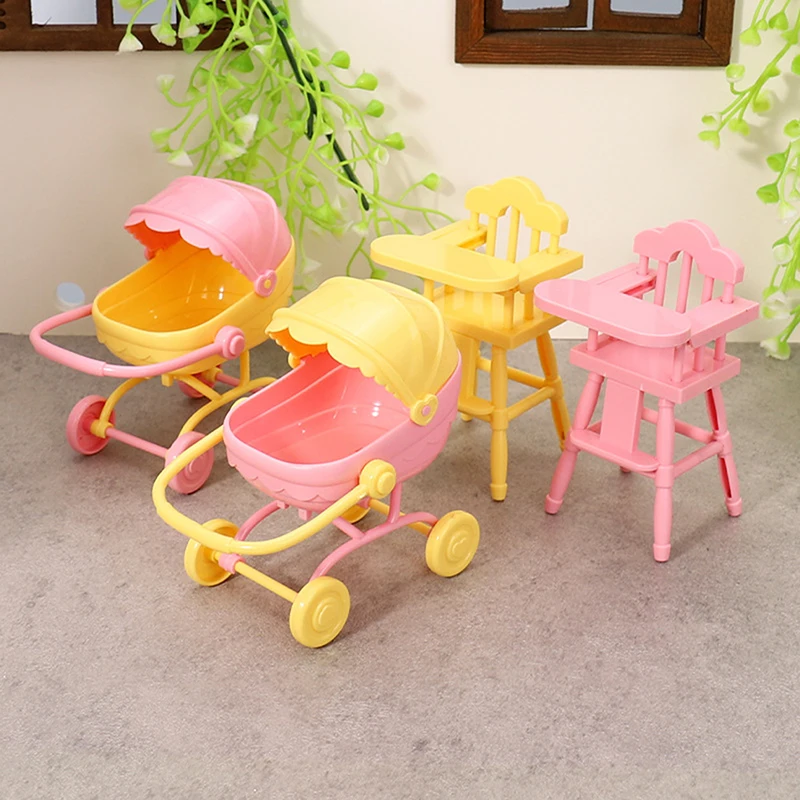 Rollenspiel-Puppenhaus-Set Für Kinder – Miniatur-Baby-, Kinderwagen- Und Esstische Rollenspiel-Puppenhaus-Set Für Kinder – Miniatur-Baby-, Kinderwagen- Und Esstische