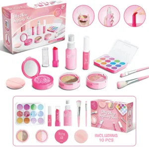 Kinder-Schminkset, Spielzeug-Kosmetikset, Prinzessinnen-Rollenspielzeug für Mädchen, Spielhaus, Geburtstagsgeschenk