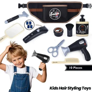 Kinder-Haarstyling-Spielzeug, Friseursalon-Rollenspiel-Set, Mode-Make-up-Set, Spielzeug für Geburtstagsfeiern, Verkleidungsspiele, Geschenk