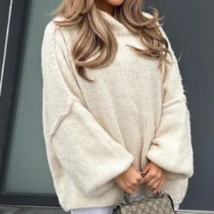 Trend Damen Warm Loose Knit Pullover Pullover Oversize Soild Color Pullover Herbst Alternative Kleidung