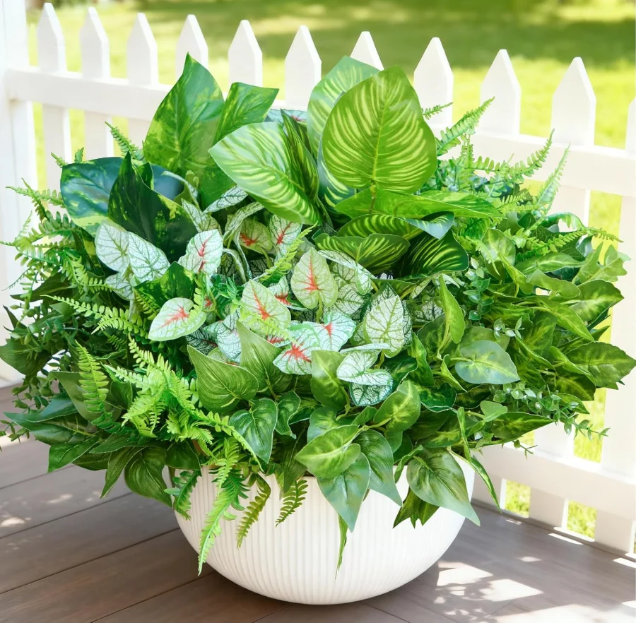 1/3/5 Stück Künstliche Pflanze Tischdekoration Künstliche Grünpflanzen-Accessoires Plastikblumen Außendekoration Hochzeit 1/3/5 Stück Künstliche Pflanze Tischdekoration Künstliche Grünpflanzen-Accessoires Plastikblumen Außendekoration Hochzeit