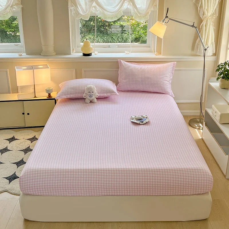 New Fitted Sheet With Elastic Bands Non Slip Adjustable Mattress Cover For Double King Queen Bed 150X200 180X200 220X200Cm New Fitted Sheet With Elastic Bands Non Slip Adjustable Mattress Cover For Double King Queen Bed 150X200 180X200 220X200Cm - Image 3