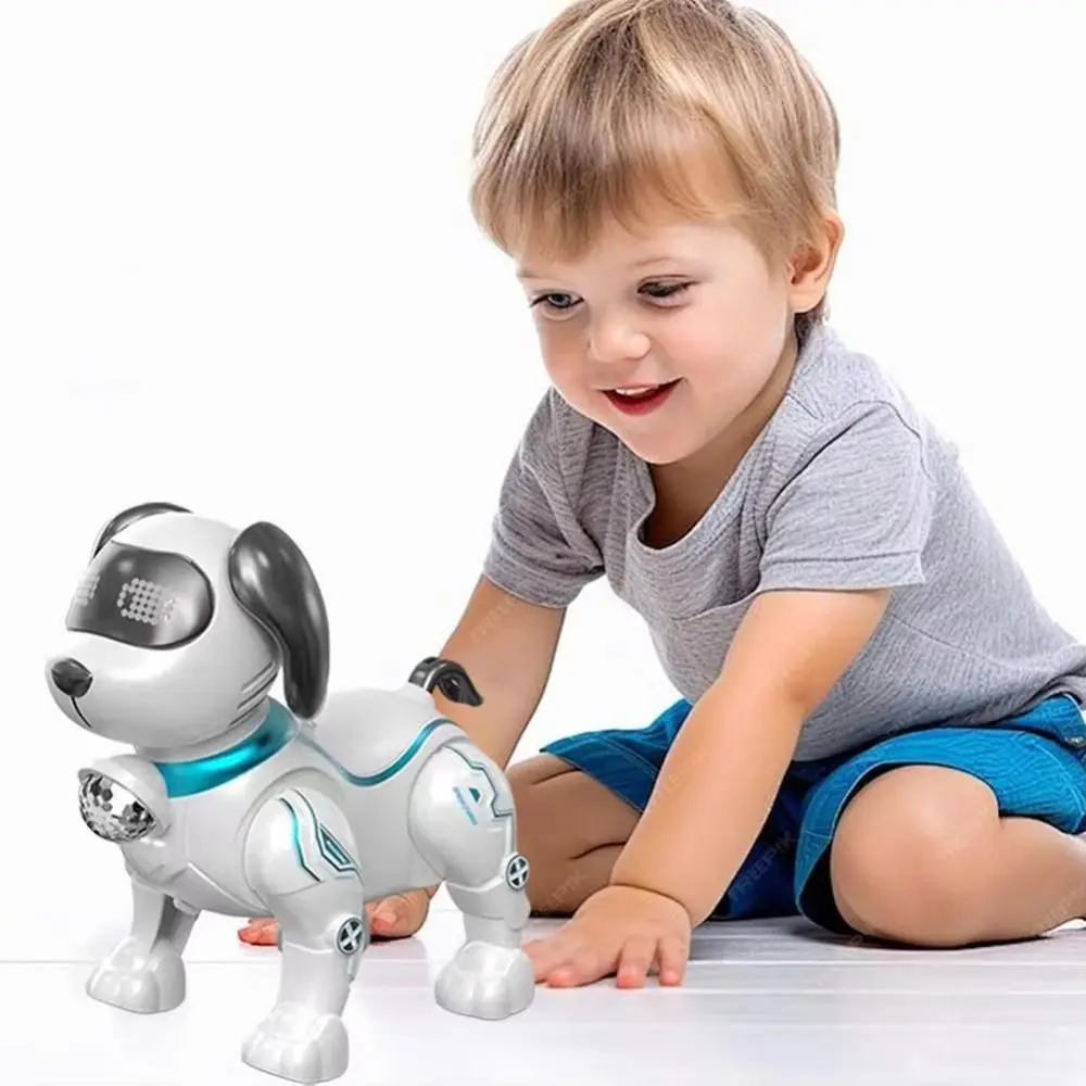 Elektronisches Roboterhund-Spielzeug Aus Kunststoff Mit Licht, Interaktives Touch-Haustierspielzeug, Programmierbarer Intelligenter Elektronischer Stunt-Roboterhund Elektronisches Roboterhund-Spielzeug Aus Kunststoff Mit Licht, Interaktives Touch-Haustierspielzeug, Programmierbarer Intelligenter Elektronischer Stunt-Roboterhund - Image 4