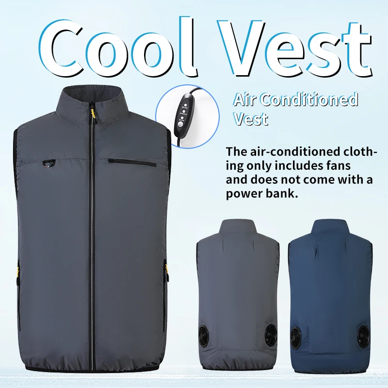 Herren Sommer Kühlweste Mit Ventilator, Sonnenschutz, Atmungsaktive Arbeitskleidung Für Angeln, Wandern Und Outdoor-Arbeit Bei Hohen Temperaturen Herren Sommer Kühlweste Mit Ventilator, Sonnenschutz, Atmungsaktive Arbeitskleidung Für Angeln, Wandern Und Outdoor-Arbeit Bei Hohen Temperaturen - Image 2