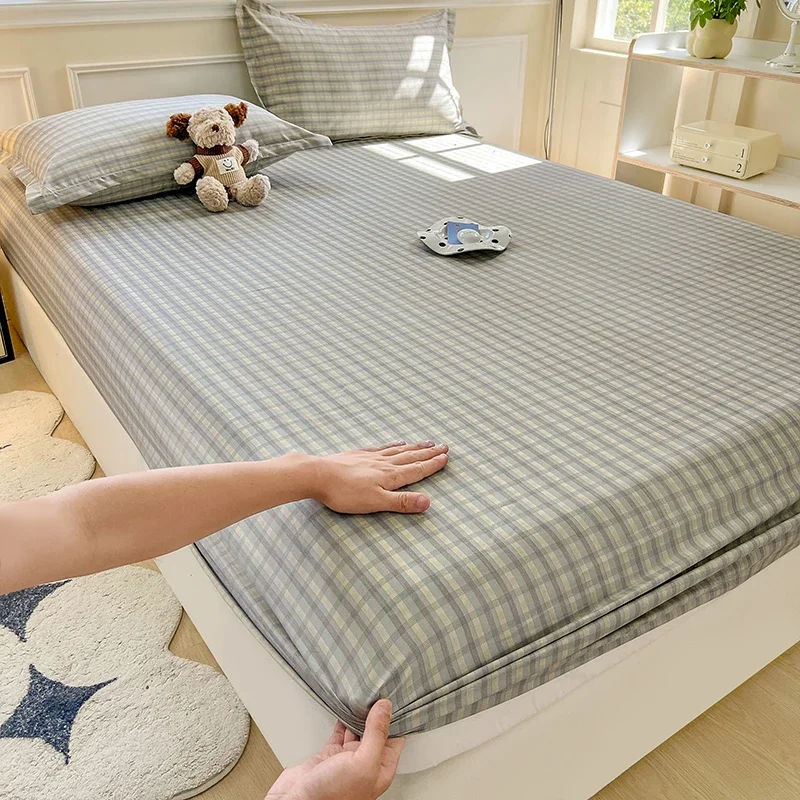New Fitted Sheet With Elastic Bands Non Slip Adjustable Mattress Cover For Double King Queen Bed 150X200 180X200 220X200Cm New Fitted Sheet With Elastic Bands Non Slip Adjustable Mattress Cover For Double King Queen Bed 150X200 180X200 220X200Cm - Image 8