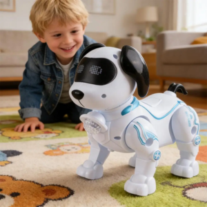 1 Stück Intelligenter Musik-Roboterhund Programmierbarer Smarter Gehender Tanzender Roboter Kindergeschenk für Jungen und Mädchen