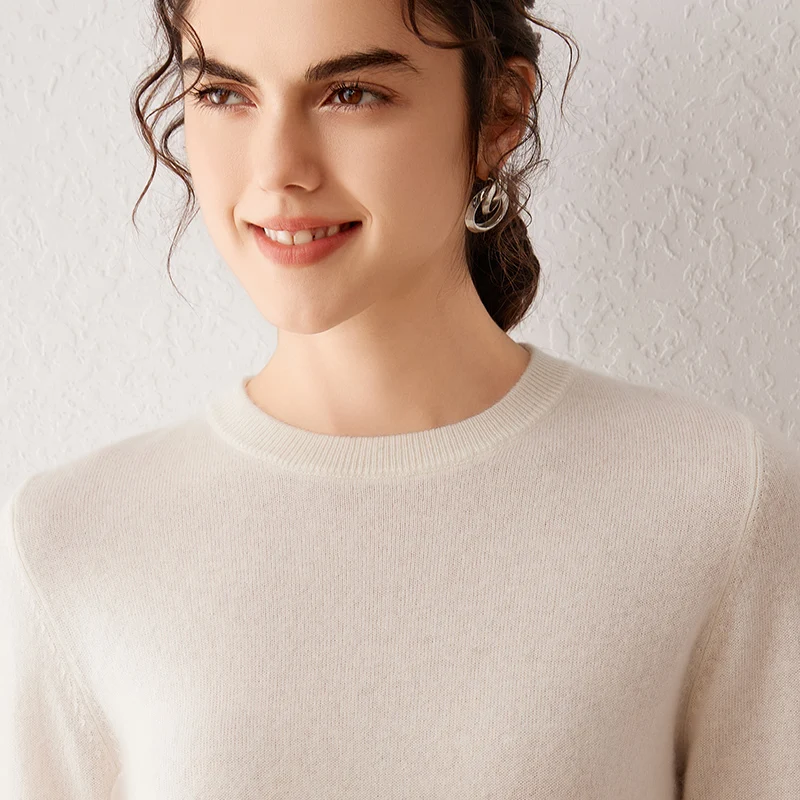 Damen 100% Reiner Kaschmir-Pullover 2026 Herbst Winter Rundhals Langarm Warm Weich Gestrickter Pullover Neue Strick-Oberteile Damenkleidung Damen 100% Reiner Kaschmir-Pullover 2026 Herbst Winter Rundhals Langarm Warm Weich Gestrickter Pullover Neue Strick-Oberteile Damenkleidung – Bild 16