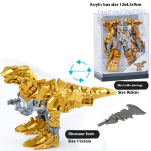 Neues Dinosaurier-Transformationsspielzeug aus Legierung, Fünf-in-Eins-Roboter Tyrannosaurus Rex, Puzzle-Kinderspielzeug für Jungen, Weihnachten