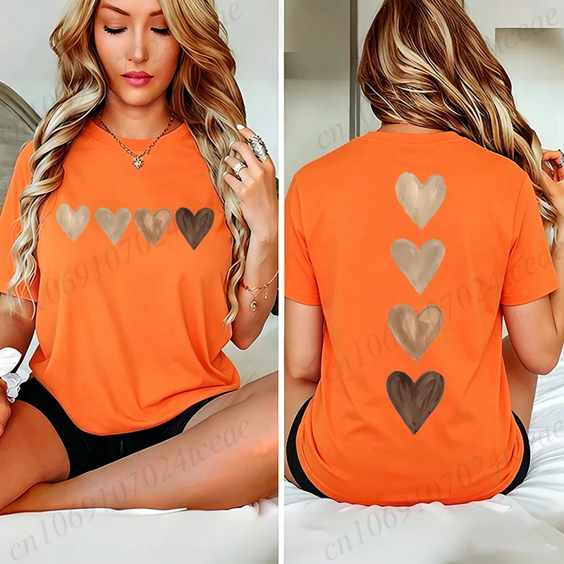Women'S Gothic Heart Print T Shirt Vintage Retro Casual Tee Clothing Short Sleeve Crew Neck Graphic Top Summer Fashion T-Shirts Women'S Gothic Heart Print T Shirt Vintage Retro Casual Tee Clothing Short Sleeve Crew Neck Graphic Top Summer Fashion T-Shirts - Image 8