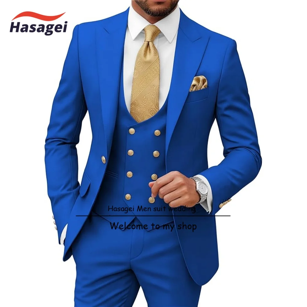 Herrenanzug 3-teilig, Slim Fit – für Hochzeit, Abschlussball und Business – Bild 3
