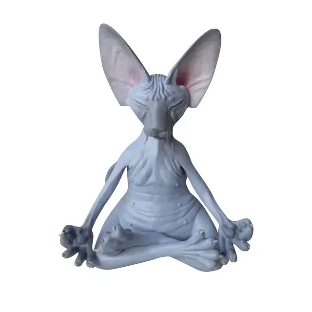 Kreative Glückliche Katzen-Buddha-Statue, Meditations-Yoga-Sphinx-Figur, Kunstharz-Handwerk Für Haus, Garten Und Außenbereich, Kunstskulptur-Dekoration Kreative Glückliche Katzen-Buddha-Statue, Meditations-Yoga-Sphinx-Figur, Kunstharz-Handwerk Für Haus, Garten Und Außenbereich, Kunstskulptur-Dekoration – Bild 9