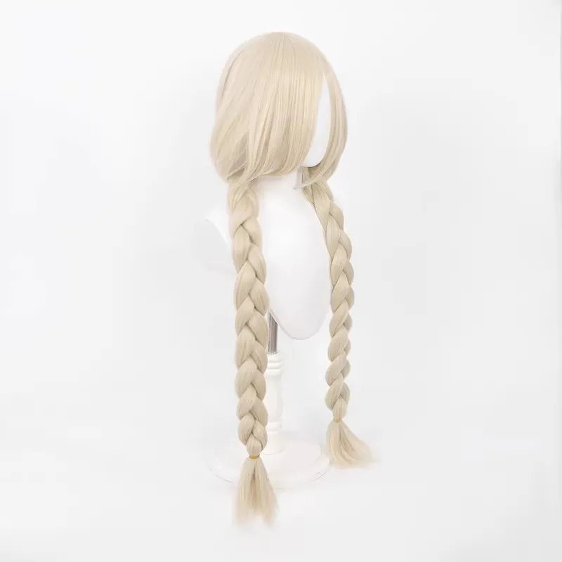 Cosplay-Perücke Azur Lane Anime-Perücke Owari Lange Blonde Synthetische Perücke Mit Simulierter Kopfhaut Flauschig Und Voluminös Doppelt Geflochtene Cosplay-Perücke Cosplay-Perücke Azur Lane Anime-Perücke Owari Lange Blonde Synthetische Perücke Mit Simulierter Kopfhaut Flauschig Und Voluminös Doppelt Geflochtene Cosplay-Perücke - Image 4