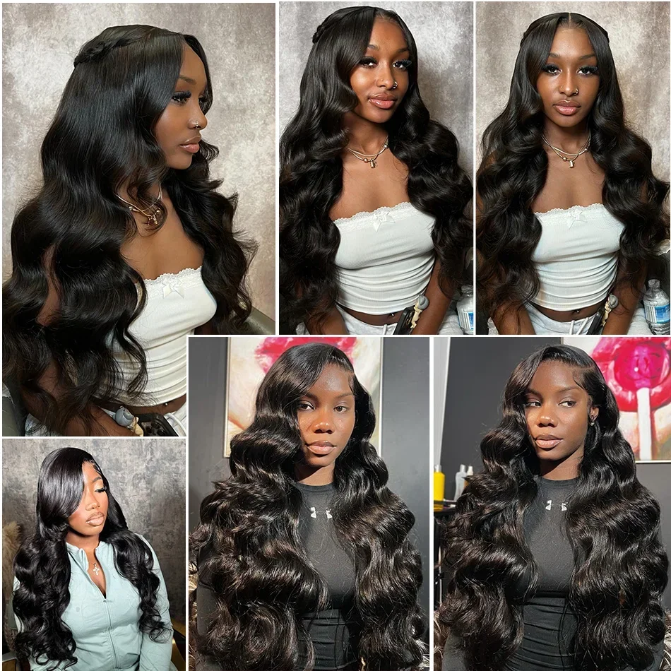 250 Dichte Echthaar Body Wave 13X6 Hd Lace Frontal Perücken 30 40 Zoll Schwarz Loose Water 13X4 Lace Front Perücke 5X5 Kleberloser Verschluss 250 Dichte Echthaar Body Wave 13X6 Hd Lace Frontal Perücken 30 40 Zoll Schwarz Loose Water 13X4 Lace Front Perücke 5X5 Kleberloser Verschluss - Image 3