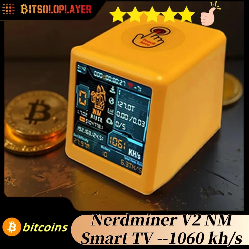 Nmminer Nm Tv Smart Tv 1060Kh/S Better Nerdminer V2 Esp32 Btc Solo Lottery Miner &Amp; Smart Gift Home Silent Desktop Clock Nmminer Nm Tv Smart Tv 1060Kh/S Better Nerdminer V2 Esp32 Btc Solo Lottery Miner &Amp; Smart Gift Home Silent Desktop Clock