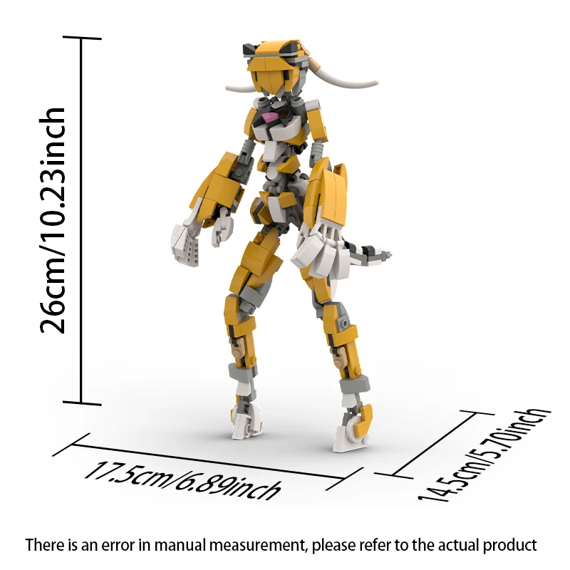 New Creative Tiger Girl Robot Model Building Kit,Tiger Girl Fighter Mecha Assembly Movable Joint Brick Diy Design Toy Model New Creative Tiger Girl Robot Model Building Kit,Tiger Girl Fighter Mecha Assembly Movable Joint Brick Diy Design Toy Model - Image 2