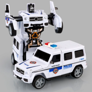 2-in-1-Ein-Tasten-Verformungsauto, Spielzeug, automatische Transformation, Roboter, Kunststoffmodell, Kollisionstransformung, lustige Druckguss-Spielzeug, Kindergeschenke