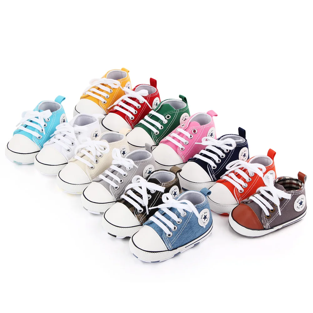 New Baby Shoes Boys Girls Classic Canvas Casual Sneakers Spring Newborn First Walker Toddler Soft Sole Non-Slip Walking Shoes - Image 4