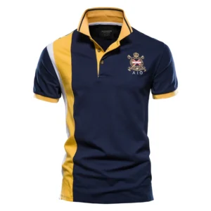 Herren-Poloshirt Mit Streifenprint, Atmungsaktiv