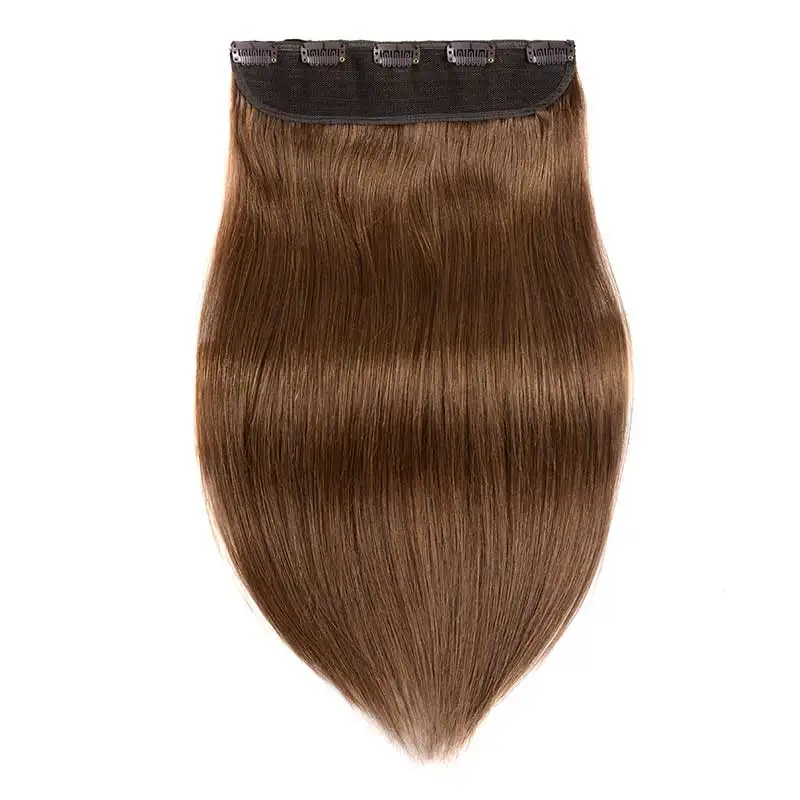 Doreen 100G 120G Brazilian Hair Clip In One Piece Real Human Hair Extensions 14 To 22Inch 1Pc 5 Clips Dark Brown Hair Clip On Doreen 100G 120G Brazilian Hair Clip In One Piece Real Human Hair Extensions 14 To 22Inch 1Pc 5 Clips Dark Brown Hair Clip On - Image 7