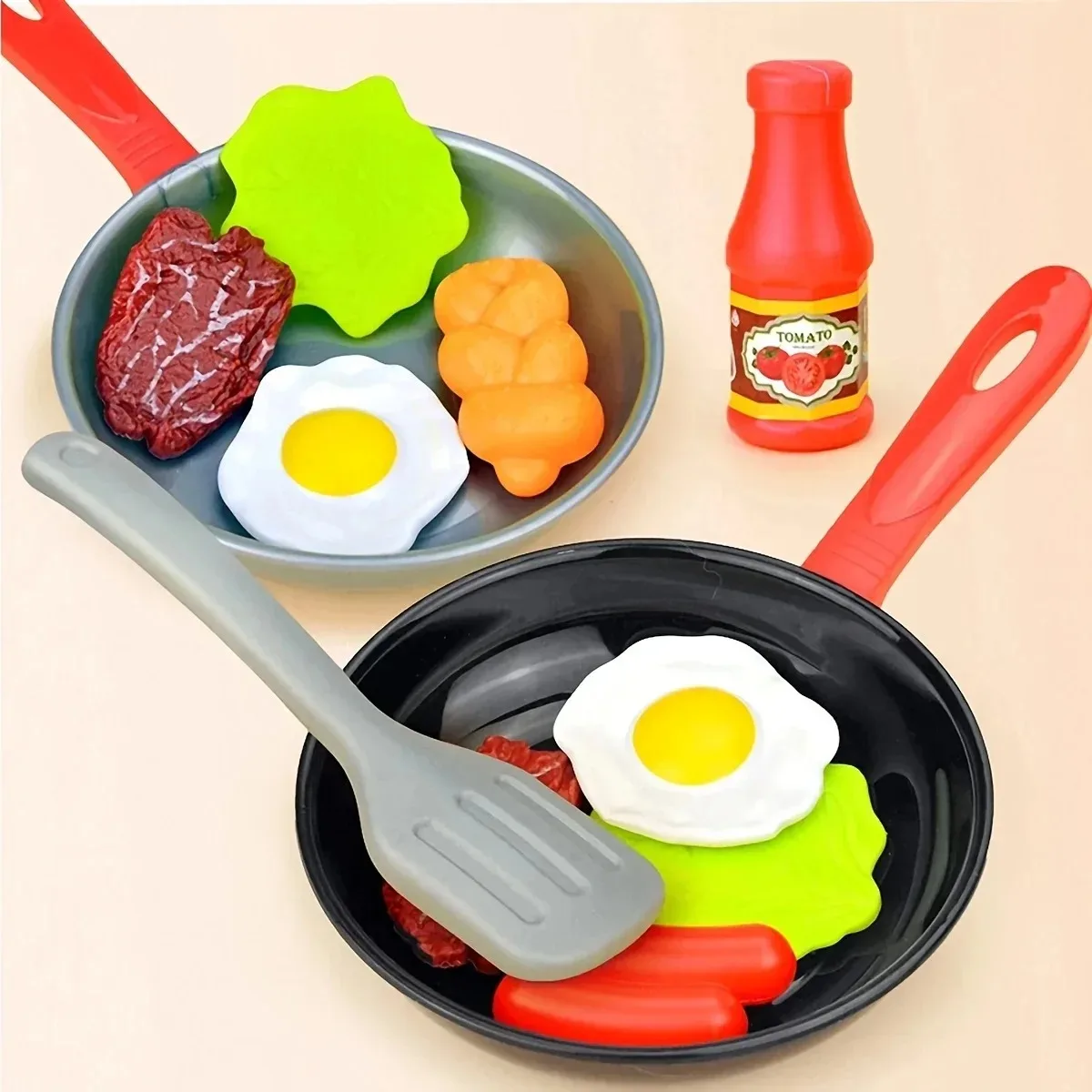 8Pcs Kids Kitchen Play Food Set - Pretend Cookware With Steak, Vegetables, Bread &Amp; Hot Dog For Toddler Cooking Games 8Pcs Kids Kitchen Play Food Set - Pretend Cookware With Steak, Vegetables, Bread &Amp; Hot Dog For Toddler Cooking Games