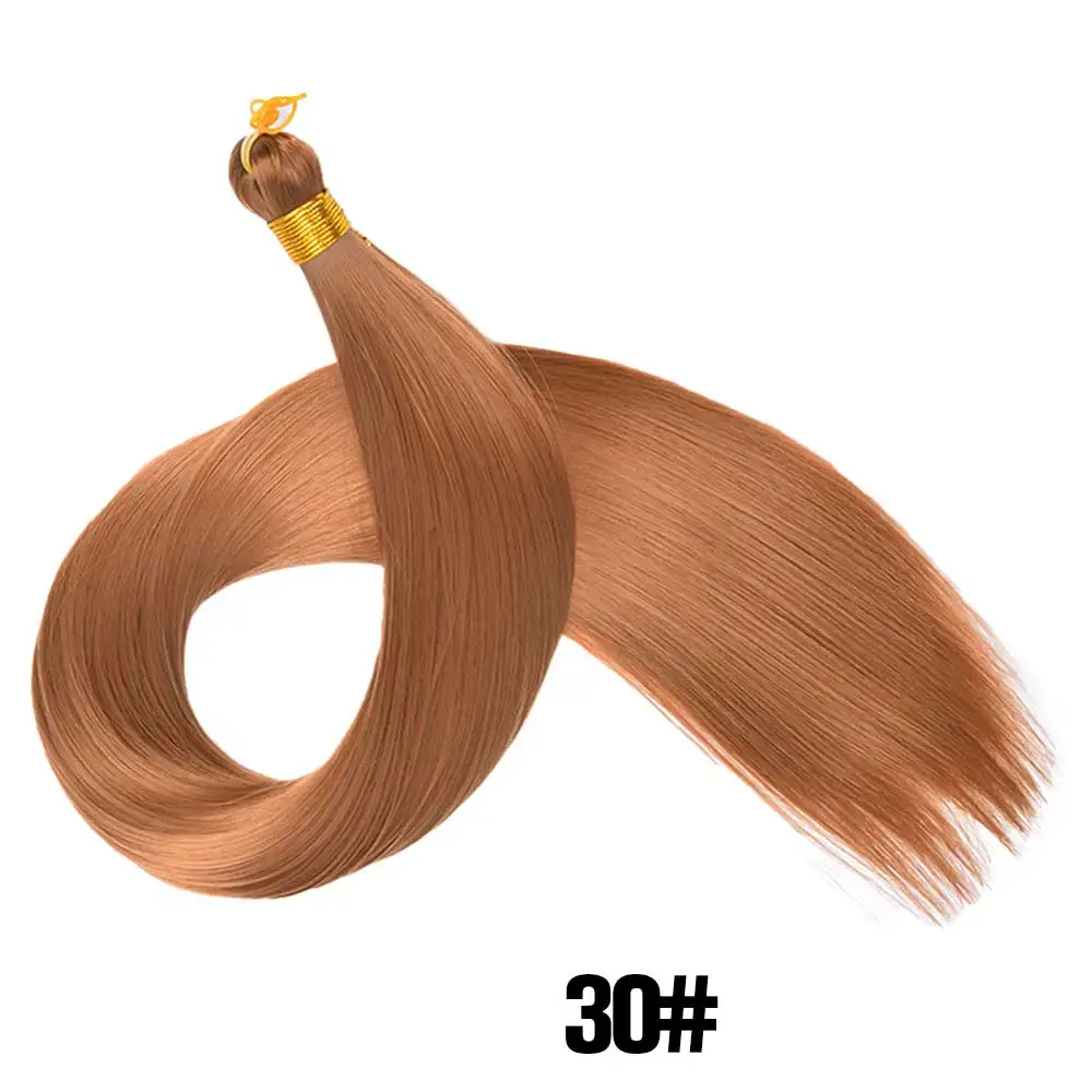 28 Inch 150G Bone Straight Silky Crochet Braiding Hair Synthetic Bulk High Temperature Hair Bundles Extension For Women 28 Inch 150G Bone Straight Silky Crochet Braiding Hair Synthetic Bulk High Temperature Hair Bundles Extension For Women - Image 14