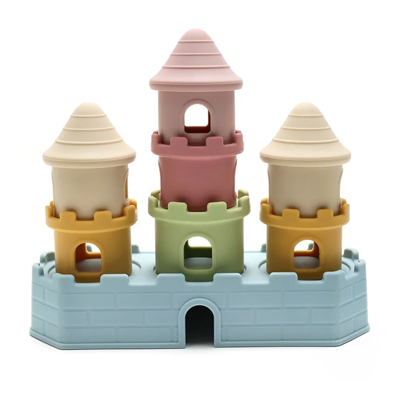 8 Teile/Satz Baby Silikon Schloss Stapeln Spielzeug Frühe Pädagogische Montessori Bausteine Für Kleinkinder Kinder Stapelbare Spielzeug Geschenke 8 Teile/Satz Baby Silikon Schloss Stapeln Spielzeug Frühe Pädagogische Montessori Bausteine Für Kleinkinder Kinder Stapelbare Spielzeug Geschenke - Image 7