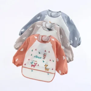 Wasserdichtes Ärmellätzchen mit Tasche, 0–3 Jahre
