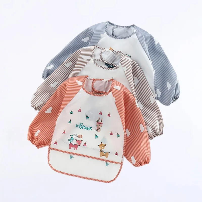Wasserdichtes Ärmellätzchen mit Tasche, 0–3 Jahre
