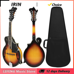IRIN MD-65 8 Strings Acoustic Mandolin Basswood Body F Style Mandolin Guitar Stringed Musical Instrument with Storage Case