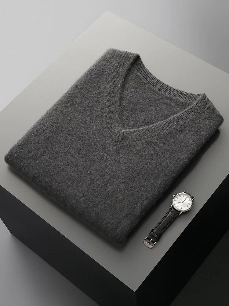 Männer Wolle V-Ausschnitt Pullover Weste Pullover Herbst Winter Grundlegende Casual Kaschmir 100% Merino Wolle Gestrickte Weiche Ärmellose Weste Top Männer Wolle V-Ausschnitt Pullover Weste Pullover Herbst Winter Grundlegende Casual Kaschmir 100% Merino Wolle Gestrickte Weiche Ärmellose Weste Top - Image 4