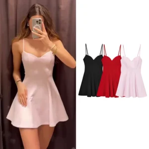 Kleider Sommer Damen 2026 Neues schickes schlankes Röhrenoberteil Elegantes Mini-Unterhemd Damenkleid Street Fashion Jugendurlaubskleid
