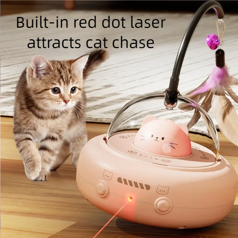 Elektrische Smart Teaser Katze Spielzeug Ufo Katze Teaser Stick Mit Glocke Training Haustier Spielzeug Austauschbare Feder Interaktive Katze Liefert Elektrische Smart Teaser Katze Spielzeug Ufo Katze Teaser Stick Mit Glocke Training Haustier Spielzeug Austauschbare Feder Interaktive Katze Liefert