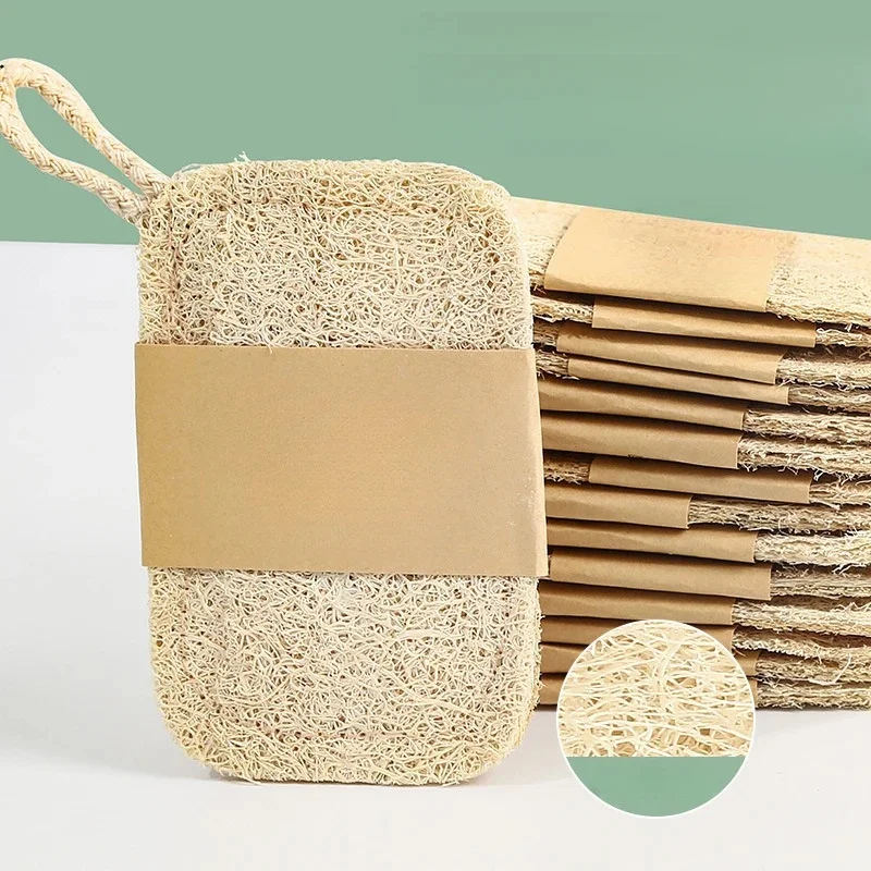 6Pcs Natural Loofah Exfoliating Sponges - Gentle Body Scrubber For Shower &Amp; Bath, Bamboo Fiber Cleaning Pads 2042 6Pcs Natural Loofah Exfoliating Sponges - Gentle Body Scrubber For Shower &Amp; Bath, Bamboo Fiber Cleaning Pads 2042 - Image 2