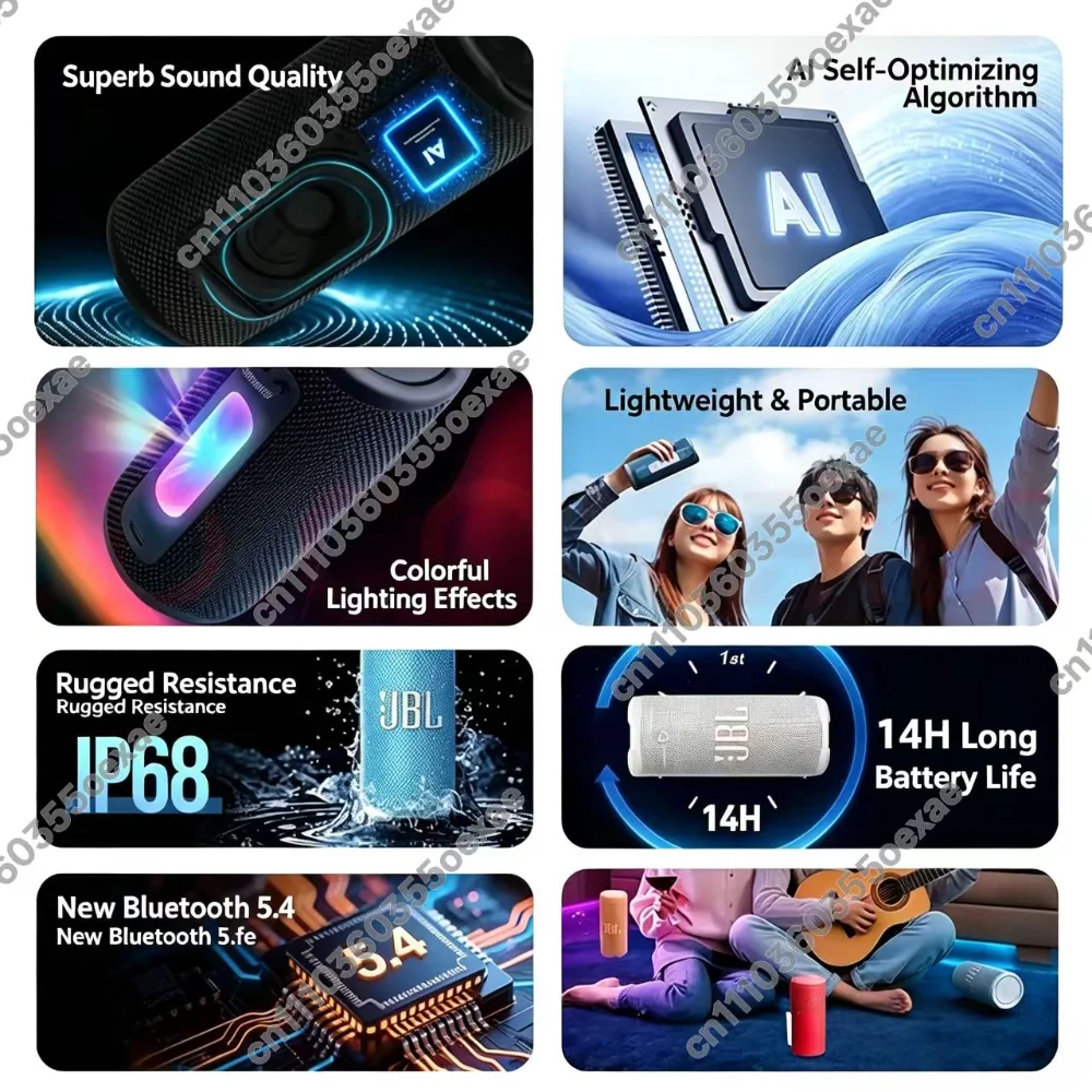 Jbl Grip Music Neon Can Bluetooth-Lautsprecher Wasserdichter Outdoor Tragbarer Farbiger Nachtlicht-Ambiente-Lautsprecher Jbl Grip Music Neon Can Bluetooth-Lautsprecher Wasserdichter Outdoor Tragbarer Farbiger Nachtlicht-Ambiente-Lautsprecher - Image 5