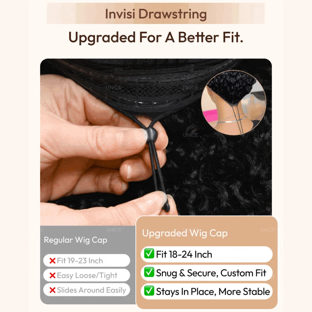 Unice Burmesische Lockenperücke Mit Pony &Amp; Fingerlockenenden 7X5 Bye-Bye Slip Lace Glueless Echthaarperücke Sofort Tragbar 150% Dichte Unice Burmesische Lockenperücke Mit Pony &Amp; Fingerlockenenden 7X5 Bye-Bye Slip Lace Glueless Echthaarperücke Sofort Tragbar 150% Dichte - Image 6