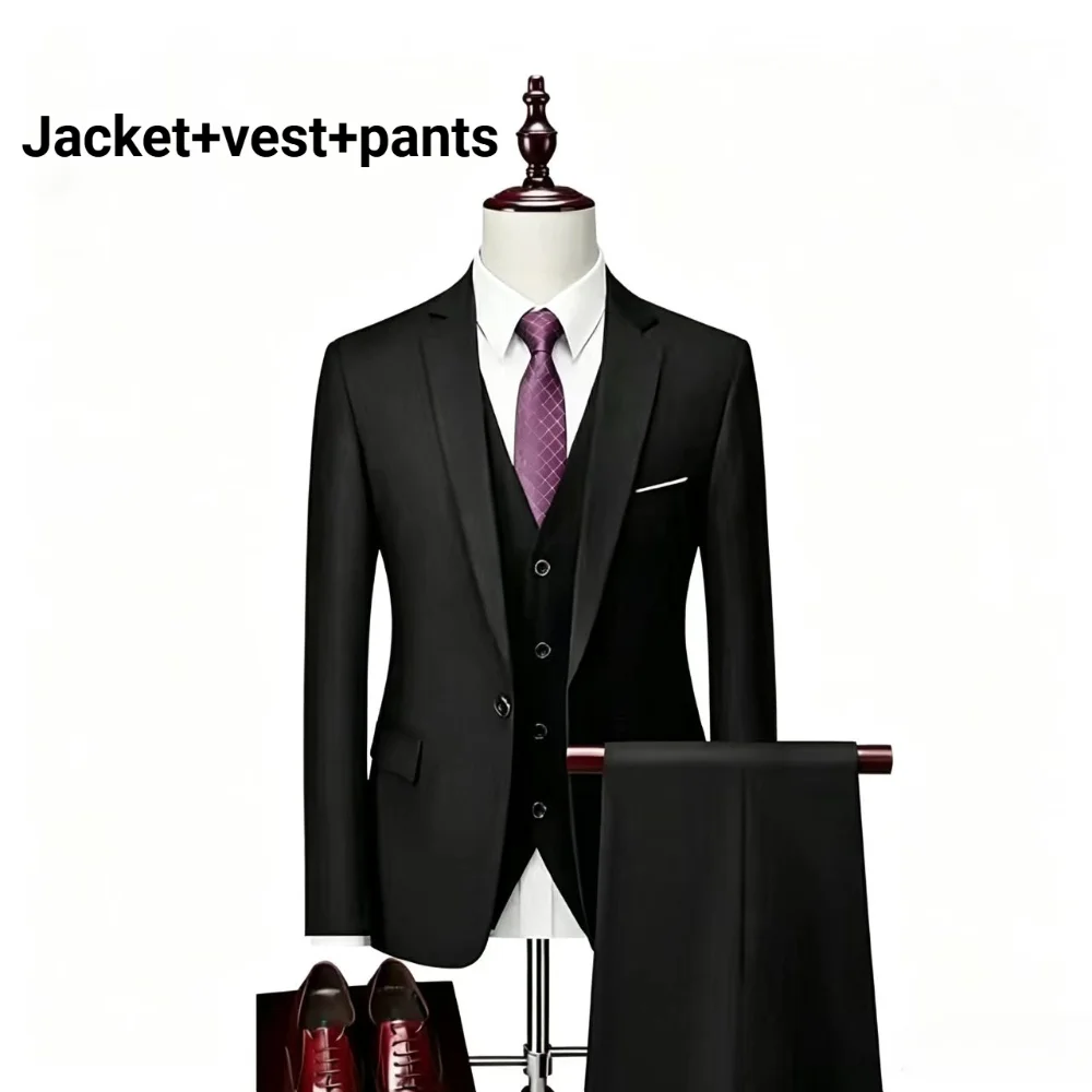 Herren Anzug 3-Teilig, Leicht, Slim Fit: Sakko, Weste Und Hose Herren Anzug 3-Teilig, Leicht, Slim Fit: Sakko, Weste Und Hose - Image 15