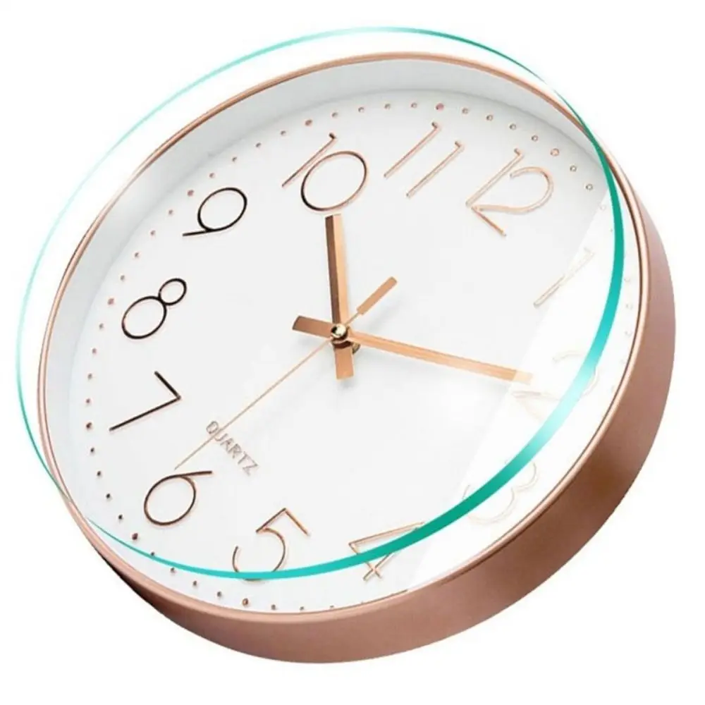 8 Zoll 20 cm modische, leise, nicht tickende Wanduhr, kreative dreidimensionale Wanduhr mit digitaler Skala für Wohnzimmer und Schlafzimmer – Bild 7