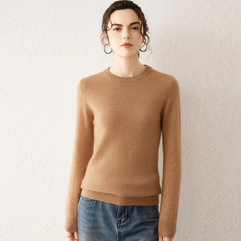 Damen 100% Reiner Kaschmir-Pullover 2026 Herbst Winter Rundhals Langarm Warm Weich Gestrickter Pullover Neue Strick-Oberteile Damenkleidung Damen 100% Reiner Kaschmir-Pullover 2026 Herbst Winter Rundhals Langarm Warm Weich Gestrickter Pullover Neue Strick-Oberteile Damenkleidung – Bild 14